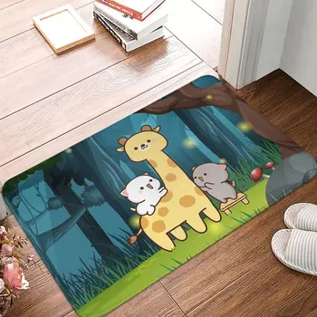 Нескользящий коврик для ванной Peach Cat Goma С прекрасным Жирафом в джунглях, коврик для ванной, кухонный коврик для молитв, ковер с рисунком в помещении