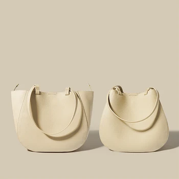 Качественная женская сумка-тоут через плечо Кожаная сумка 2023 Дизайнерские роскошные сумки Большой емкости, однотонная сумка для покупок, женские сумки-болсосы