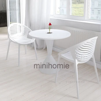 Обеденные стулья для ресторана Nordic для кофейни Бытовая мебель Пластиковый стул Креативная стойка регистрации Кресло для макияжа для отдыха CP