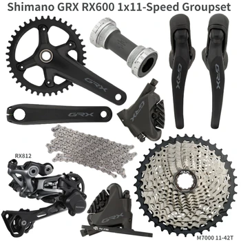 Shimano GRX RX600 11 Speed Groupset Набор дорожных велосипедов 170/172.5/175 мм 30/32/34/40/42 Т Набор велосипедных групп 1*11 скоростей