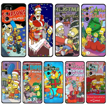 Чехол The Simpsons Celebrate Christmas для Motorola G31 E6s G8 Plus Power G30 20 30 Pro G60 G22 G9 Play G Stylus 2022 Задняя крышка