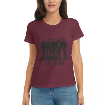 Винтажная концертная футболка в стиле ретро The Band, короткая футболка, милые футболки для женщин, милая одежда