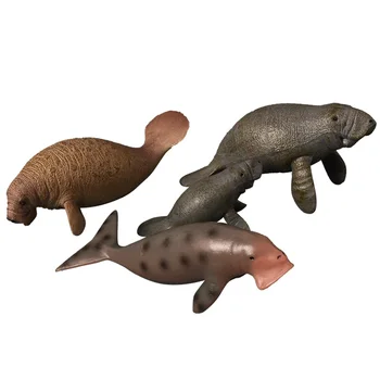 Модели ламантинов Реалистичный вид Морские обитатели Фигурки животных Детские Познавательные игрушки из подземного мира Игрушки из цельного пластика