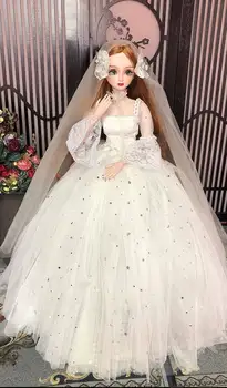 Подвижная кукла с пластиковым шарниром 1/3, 60 см, женская кукла BJD, продается вместе с одеждой (глаза и волосы выбираются случайным образом)
