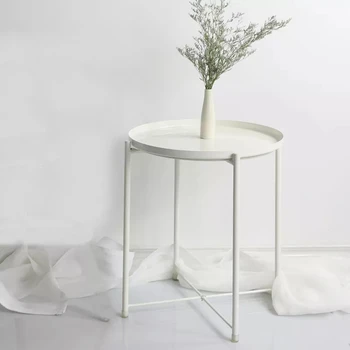 Современный металлический журнальный столик в скандинавском стиле, чайный столик сбоку от дивана для гостиной, простая бытовая мебель