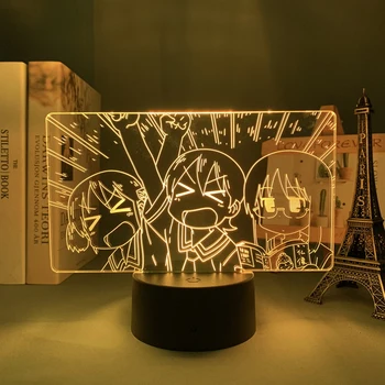 Аниме Ничидзе Светодиодный светильник для украшения детской спальни Ночник Подарок на День Рождения Декор комнаты Настольная 3D Лампа Манга Ничидзе
