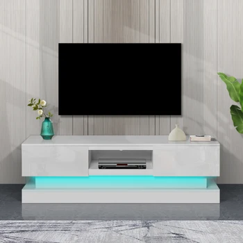 51,18-дюймовый белый телевизор со светодиодной подсветкой, глянцевая передняя панель телевизора Может быть установлена в гостиной или спальне.