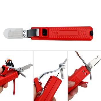Устройство для снятия изоляции 8-28 мм, Устройство для зачистки кабеля, Резиновая ручка, нож для зачистки проводов из ПВХ.