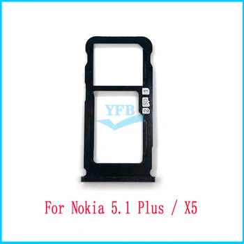 Для Nokia 5.1 Plus X5 Адаптеры для sim-карт Держатель Лоток Слот для карт Запасные части