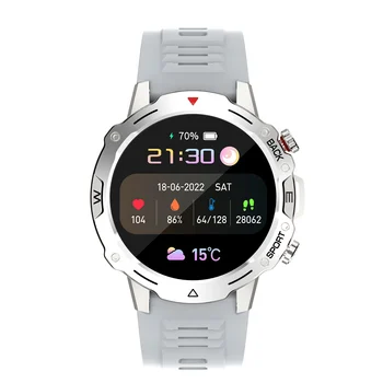 Умные часы с круглым экраном 1,39 дюйма, мужские умные часы для телефонов Android iOS, мониторинг здоровья, интеллектуальные напоминания, записи упражнений