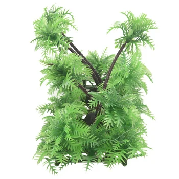 Искусственное растение из кокосовой пальмы высотой 3X3, 9 дюйма для аквариумных рыбок зеленого цвета