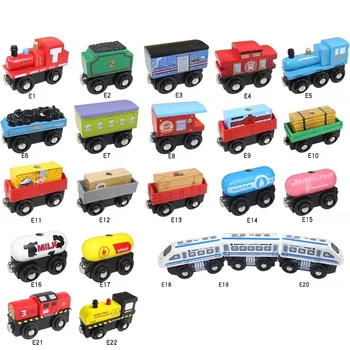 Игрушки с магнитным поездом, деревянные аксессуары для поездов, игрушечный вагон-локомотив аниме Джеймс, деревянные железнодорожные транспортные средства, рельсовые поезда, игрушки, подарки для детей