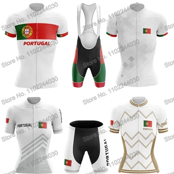 Женщины 2023 Португалия, Велосипедная одежда, Летний комплект из джерси для велоспорта, Рубашки для девочек, Костюм с короткими рукавами, Шорты для шоссейного велосипеда