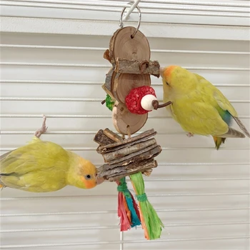 Игрушка для жевания птиц, Жевательная игрушка для маленьких животных, игрушка для птиц, Ротанговый шарик для попугаев