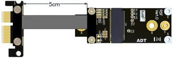 Индивидуальный кабель расширения передачи данных PCIe от x1 до M.2 A.E. Key WiFi Кабель беспроводной сетевой карты ADT