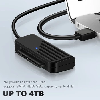Адаптер SATA-USB 3.0 Кабель Type C- SATA Высокоскоростная передача данных 5 Гбит/с для 2,5-дюймового жесткого диска HDD Адаптер SATA