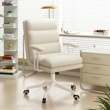 Легкое роскошное компьютерное кресло для дома, Удобное офисное кресло для сидячего образа жизни, Вращающееся кресло с подъемником спинки, рабочий стол, стул