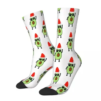 Рождественские забавные фруктовые носки с авокадо Мужские женские летние чулки из полиэстера