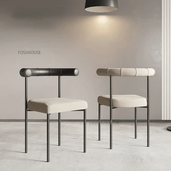 Скандинавские обеденные стулья для кухонной мебели, бытовой обеденный стул, легкий роскошный ресторан, Дизайнерский стул для отдыха со спинкой