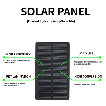 Солнечная панель мощностью 1 Вт 5 В, Монокристаллический кремниевый солнечный ламинат, модуль панели солнечной энергии, панель питания 