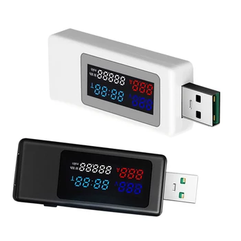 USB-измеритель мощности, тестер, детектор мощности, текущее напряжение, зарядное устройство, вольтметры, тестер емкости, измеритель текущего напряжения, тестер батареи.