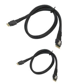 Тонкий кабель SAS со скоростью до 12 Гбит/с, покрытый луженой медью, гибкий стабильный безопасный кабель Micro SATA для настольного жесткого диска на шасси