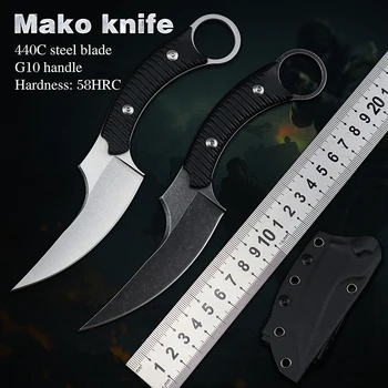 керамбитный нож csgo tactical claw knives 440C EDC инструмент с фиксированным лезвием для кемпинга на открытом воздухе, охоты и выживания, ножи для самообороны