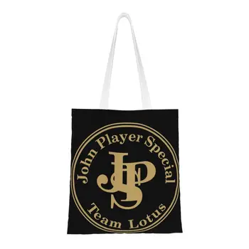 Многоразовый JPS John Player для мужчин и женщин, сумка для покупок, холщовая сумка через плечо, моющиеся сумки для покупок для продуктов специальной команды