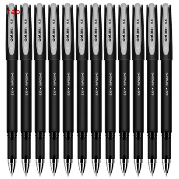 Роскошное качество 12шт Черная гелевая ручка для канцелярских принадлежностей для школьников Новая