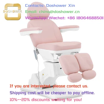 Косметологическое кресло из высококачественной искусственной кожи с прочной металлической конструкцией, покрытой порошковым покрытием Для розового регулируемого педикюрного кресла