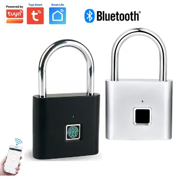 Tuya Smart Padlock Беспроводной Bluetooth-замок Электронный замок с отпечатками пальцев Замок без ключа Водонепроницаемая функция с резервным ключом