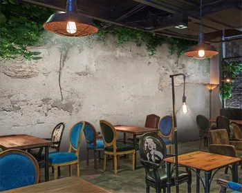 wellyu Пользовательские обои 3d фотообои зеленое растение бетонная стена гостиная спальня обои для стен 3 d papel de parede
