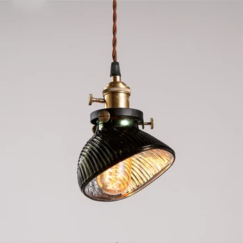 Светильник в стиле кантри в Америке, винтажный подвесной светильник, стеклянный абажур в стиле лофт, промышленный домашний декор, подвесной светильник для спальни
