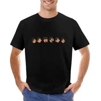 Футболка RollerCoaster Tycoon Faces, футболка с коротким рукавом, однотонная футболка, аниме-футболка, мужские графические футболки