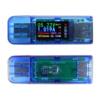 AT34 USB 3.0 Цветной ЖК-цифровой вольтметр, амперметр, измеритель напряжения, тока, мультиметр, заряд аккумулятора, USB-тестер