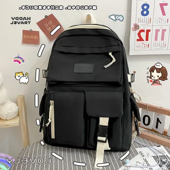 Женский рюкзак, модная нейлоновая водонепроницаемая противоугонная школьная сумка для девочек, школьный рюкзак со множеством карманов 2023