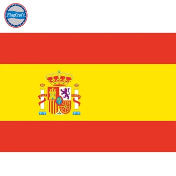 Национальный флаг Испании для празднования фестиваля и украшения дома Печать из 100D полиэстера с обеих сторон спина к спине