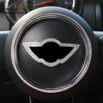 AMBERMILE 3D Наклейка С Логотипом Рулевого Колеса Автомобиля Для Украшения Интерьера Mini Cooper R56 R60 R55 R53 R57 F56 F55 F54 F60 Аксессуары
