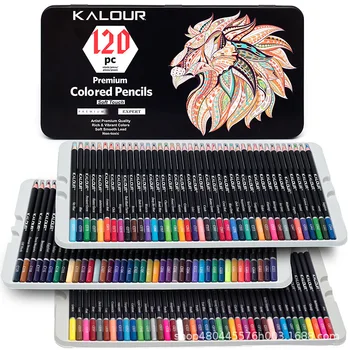 Профессиональный студенческий карандаш для рисования 120 цветных карандашей Набор для взрослых художников Профессиональные художественные принадлежности Набор цветных карандашей для рисования