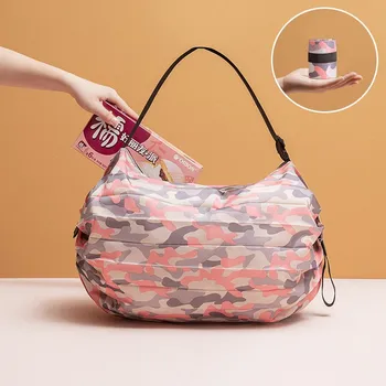 Сумка для покупок Портативная женская сумка через плечо Нейлоновые сумки-тоут Большой емкости Складная Женская сумка для девочек Органайзер для путешествий