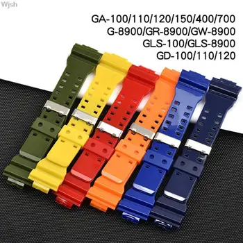 Ремешок из смолы для часов Casio G-Shock GA-100/110/120/150/200/300/400/700 GD-100/120 G-8900 GW-8900 GLS-100 Ремешок для часов Браслет