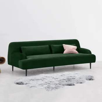 Скандинавский постмодернистский простой диван из бархатной ткани blue light luxury fashion sofa