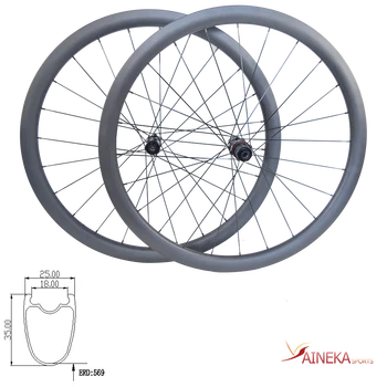 700c дисковый тормоз шириной 25 мм и глубиной 35 мм с гравийным карбоновым колесом для шоссейного велосипеда можно выбрать решающий Бескамерный трубчатый шарик