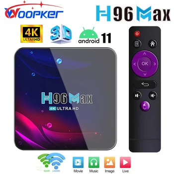 4K HD TV Box H96 MAX V11 2,4 G 5G Wifi BT4.0 Ресивер Медиаплеер HDR USB 3,0 4 ГБ 32 ГБ 64 ГБ Smart Android 11 TV Box