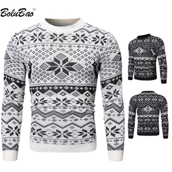 BOLUBAO 2023 Повседневный свитер мужской Новый Дизайн продукта Модный свитер с тонким принтом, высококачественный Повседневный свитер для мужчин, хит продаж