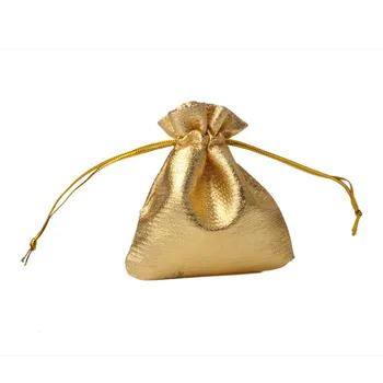 Большие Подарочные пакеты с завязками золотисто-серебристого цвета на шнурке 20x30 см, пакеты для упаковки ювелирных изделий, Пакеты для Рождественской Свадьбы, конфет и шоколада для вечеринок