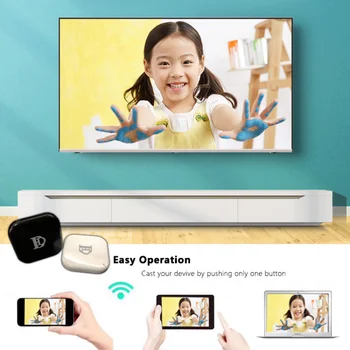 BD-X7 Беспроводная ТВ-приставка для совместного просмотра, нажимающая на ТВ-приставку Treasure 4K, поддерживает мобильные телефоны Android ios без переключения Rk3036