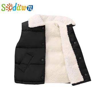 Sodawn, осенне-зимняя детская куртка для мальчиков, вельветовое пальто без рукавов, пальто для девочек, одежда для младенцев 2-6 лет