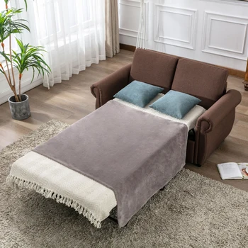 Раскладной диван-кровать Loveseat Sleeper с матрасом Twin Size Memory для гостиной