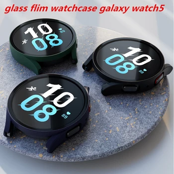 Чехол для Samsung Galaxy Watch 5 40 мм 44 м, защитная пленка из стекла, защита от падения, износостойкий корпус с закаленным экраном